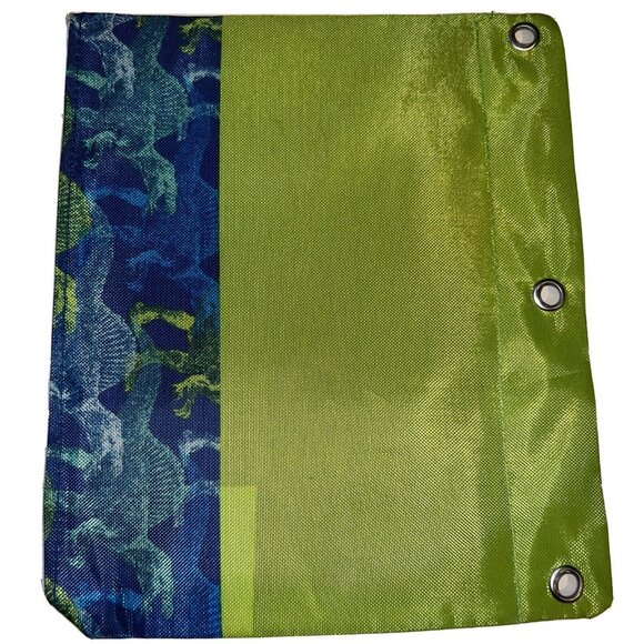 Decorative Pencil Pouches Set Of 4 W/ Grommets Assorted Patterns - Space Dinosau - Picture 2 of 5